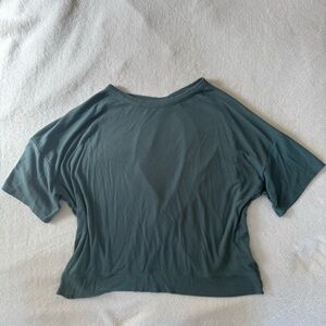 American Eagle Ribbed Tee with Open Back Detailing